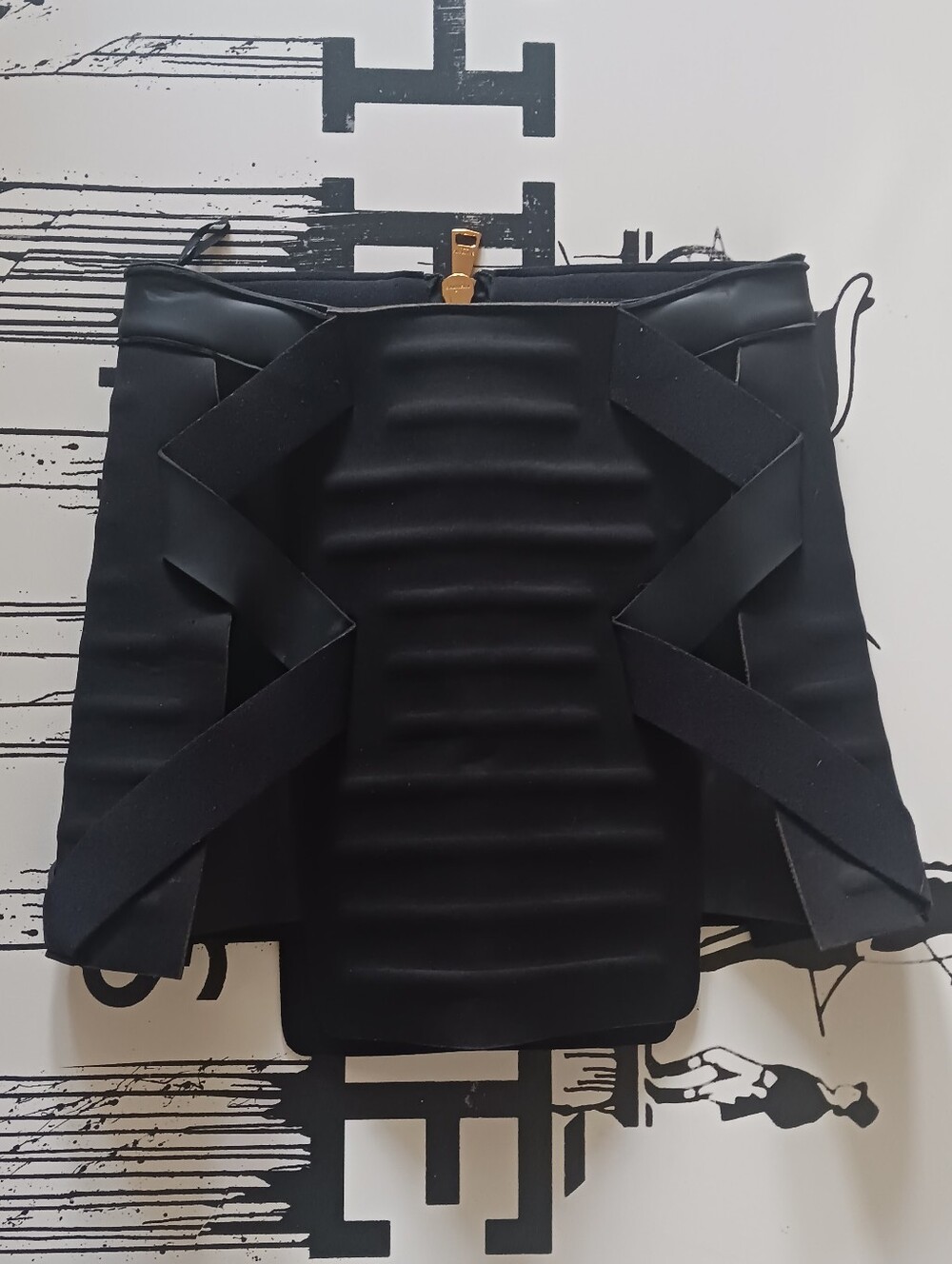 Balmain Black Neoprane Mini Skirt Size 36